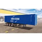 Maquette camion : remorque container 40' coloris unique
