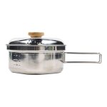 Marmite de camping avec poignée et couvercle pliables, ustensiles de cuisine portables, marmite d'extérieur ... Marmite de camping avec poignée et couvercle pliables, ustensiles de cuisine portables, marmite d'extérieur ...