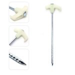 Marquer les piquets tente vis chevilles extrieur vis sur le pont de camping clou filetage clou pour ...