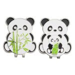 Marqueur de balle de golf cratif pour hommes et femmes, en alliage magntique, motif panda, en bambou, ...