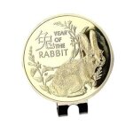 Marqueur de balle de golf en m�tal avec clip pour chapeau yd3840