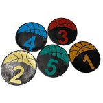 Marqueurs de tapis ronds new - 5pcs, points de sol, cercles, pour entra�nement au football, au baketball ...