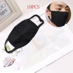 Masque 10 pc anti - poussi�re noir bouche masque unisexe coton