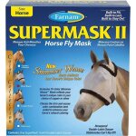 Masque anti - mouches pour cheval sans oreilles farnam supermask ii xl xl