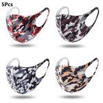 Masques buccaux de camouflage, 5 pi�ces, pour la protection contre la poussi�re, anti - brume, protection ...