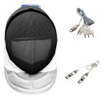 Masque d'escrime avec doublure amovible et airways, systme de sangle arrire, cordon de corps en aluminium ...