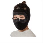Masque facial chaud en polaire pour cyclisme hivernal - couverture compl�te et ajustable le noir