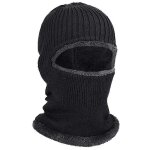 Masque facial complet tricot hiver polaire masque de ski doubl pour hommes femmes faveurs d'hiver - ...