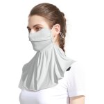 Masque facial unisexe en soie glace, bandana, echarpe tubulaire, couverture de legging, bandeau de pche, ...