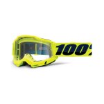 Masque moto cross ecran incolore 100% accuri 2 - jaune