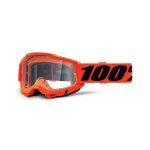 Masque moto cross ecran incolore 100% accuri 2 otg - orange
