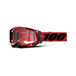 Masque moto cross ecran incolore 100% racecraft 2 - rouge