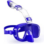 Masques de plonge anti - bue, tube respiratoire intgr etanche, demi - visage, sangle de lunettes ...