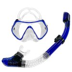 Masque de plong�e, lunettes de plong�e, masque de natation en verre tremp� avec tuba, masque de plong�e ...