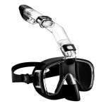 Masque de plongee pliable avec tuba et support pour appareil photo, antibuee, professionnel Masque de plongee pliable avec tuba et support pour appareil photo, antibuee, professionnel