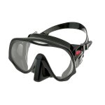 Masque de plongee sous - marine et snorkeling aquatics sans monture, noir, coupe standard Masque de plongee sous - marine et snorkeling aquatics sans monture, noir, coupe standard