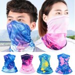 Masque d'�quitation en soie glac�e multifonctionnel, protection solaire, anti - poussi�re, bavoir, sport ...