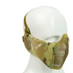 Masque tactique airsoft, demi - face inférieure, filet en acier métallique, protection des oreilles d'élite, ... Masque tactique airsoft, demi - face inférieure, filet en acier métallique, protection des oreilles d'élite, ...