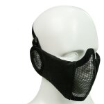 Masque tactique airsoft, demi face infrieure, filet en acier mtallique, protection des oreilles d'lite, ...