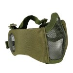 Masque tactique airsoft, demi - face infrieure, filet en acier mtallique, protection des oreilles d'lite, ...