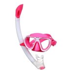 Masque et tuba de plongee bella - enfant - rose