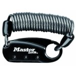 Master lock 1551 mousqueton et antivol a spirale noir