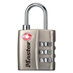 Master lock cadenas en acier tsa a combinaison nickel 30 mm