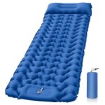 Matelas gonflable simple de camping, matelas a air ultralger, coussin de couchage de randonne, lit ...