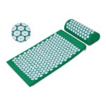 Matelas de relaxation kit d'acupression avec tapis et coussin 64 x 42 cm vert hobby tech