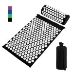 Matelas de relaxation, kit d'acupression avec tapis et coussin, noir, avec sac et coussin, standards ...