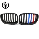 Matteblack 1 line m calandre de pare - choc avant brillant / noir mat, 2 pi�ces, pour bmw x5 e53 2004 ...