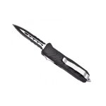 Max knives mko18 couteau lame double tranchant semi - dent�e a trou acier 3cr13 manche 10, 5 cm aluminium ...