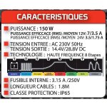 Mecafer chargeur de batterie intelligente 7a mhf7e