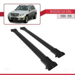 Barres de toit railing porte - bagages - fly - mercedes glk class (x204) - noir - aluminium - charge ...