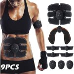 Merkmak appareil d'electrostimulation abdominal musculation fitness 8 kit stimulateur abdo + entranement ...