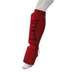 Metal boxe protge - tibias / pieds rouge taille l
