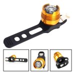 Mtal dor blanc - lampe torche de vlo en aluminium, phare avant et arrire pour casque de vlo, accessoires ...