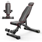 Mevronisshop - banc de musculation pliable multifonction 300 kg avec dossier et appui - tte elargis, ...