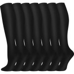 Mevronisshop - chaussettes de compression, (2 / 4 / 6 / 7 paires) pour hommes et femmes 15 - 20 mmhg, ...