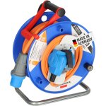Mevronisshop - enrouleur de c�ble de camping cee 230 v 25 m (h07rn - f 3g2, 5, orange, raccord coud� ...