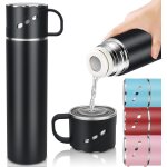 Mevronisshop - gourde isotherme double paroi, mug isotherme acier inoxydable sans bpa, bouteille isotherme ...