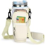 Milko - sac pour bouteilles en noprne avec bandoulire rglable et poche zippe porte bouteille isotherme ...