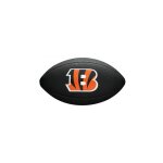 Mini ballon de football américain wilson soft touch nfl team logo cincinnati bengals noir Mini ballon de football américain wilson soft touch nfl team logo cincinnati bengals noir