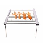 Mini barbecue de poche pliable portable en acier inoxydable, accessoires pour la maison, le parc, le ...