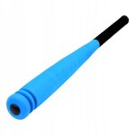 Mini batte de baseball en eponge avec support, 2 balles souples, 1 bleue, 47 cm