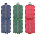 Mini bo�te de mat�riel de p�che 10 compartiments leurres de poisson crochets app�ts support de rangement ...