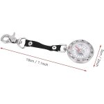 Mini boussole avec porte - cls, boussole portable en alliage, montre de poche pour voyage, camping, ...