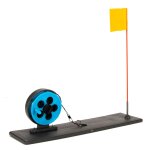Mini canne a p�che portable a drapeau orange, marqueur a pointe automatique pour l'hiver, canne a p�che ...