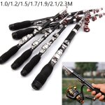 Mini canne a p�che spinning t�lescopique portable de 1. 0 a 2. 3m, accessoire en carbone adapt� a la ...