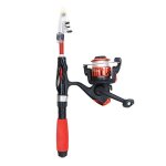 Mini canne a pche tlescopique avec moulinet, kit de canne a pche portable en plein air pour enfants ...